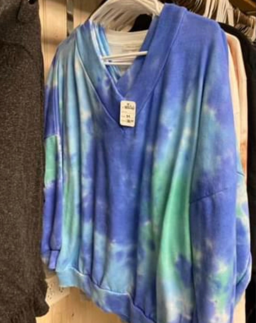 Blue tie-dye sweatshirt